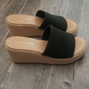 Rampage Jeanne Espadrille Wedge Sandal 7.5